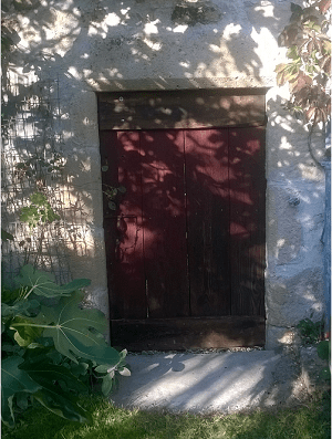 porte rénovée côté jardin